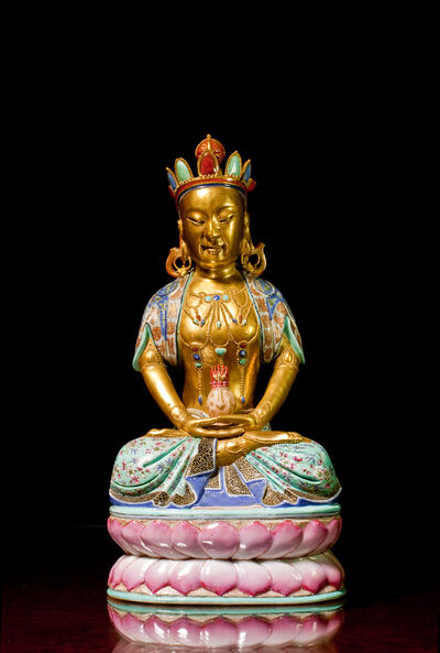 Famille Rose Porcelain Amitayus — Front